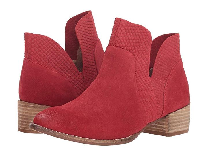 Seychelles Score Bootie (red Suede) Women's Zip Boots