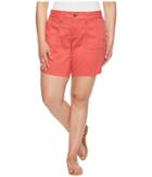 Jag Jeans Plus Size Plus Size Somerset Relaxed Fit Shorts In Bay Twill (coral Spice) Women's Shorts