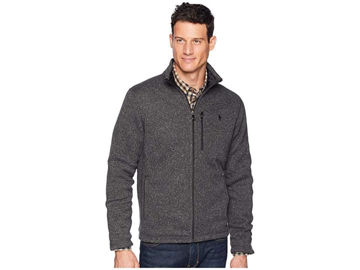 Polo Ralph Lauren Sweater Fleece Jacket (windsor Heather) Men's Coat