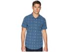 Rvca And Sons Short Sleeve Woven (blue Slate) Men's Clothing