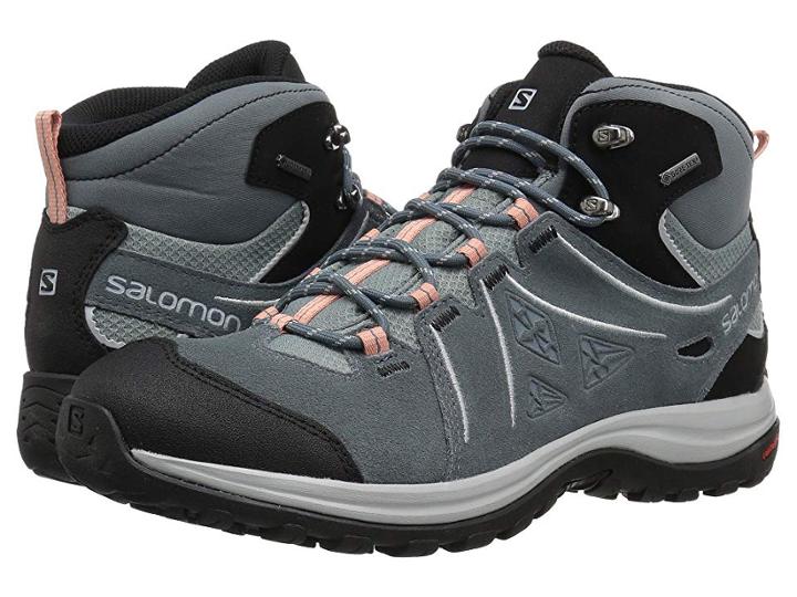 Salomon Ellipse 2 Mid Ltr Gtx(r) (lead/stormy Weather/coral Almond) Women's Shoes