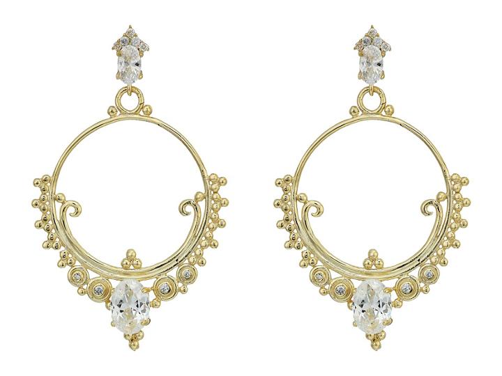 Shashi Scarlet Hoop Earrings (gold) Earring