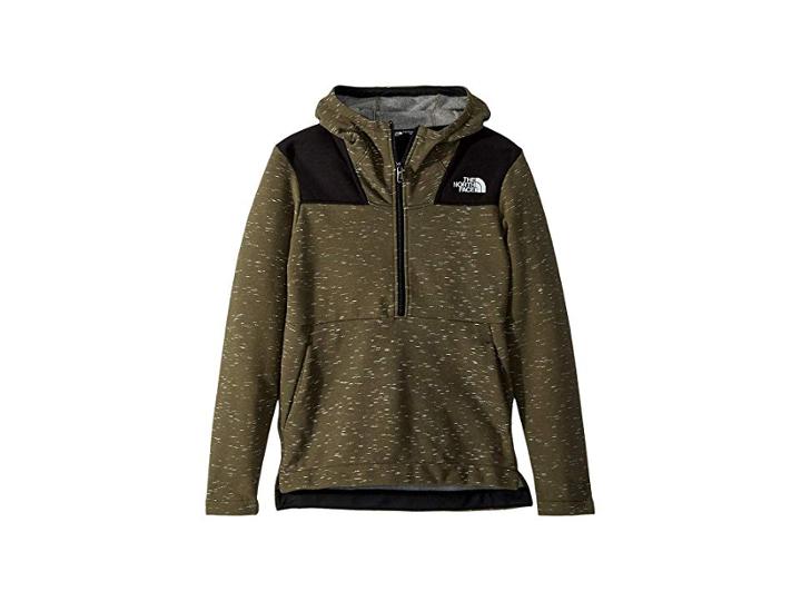 The North Face Kids Linton Peak Anorak Hoodie (little Kids/big Kids) (new Taupe Green Heather) Boy's Sweatshirt