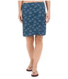 Toad&co Whirlwind Skirt (inky Teal Print) Women's Skirt