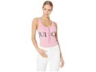 Juicy Couture Lacing Rib Tank Top (pink Lemonade) Women's Clothing