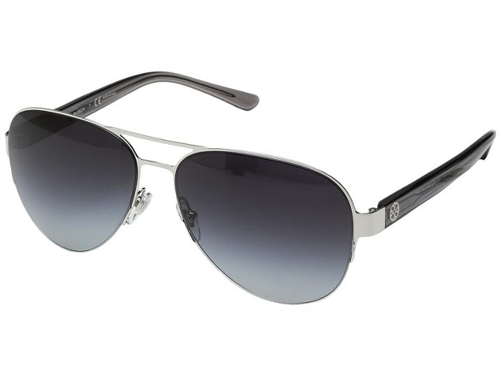 Tory Burch 0ty6048 59mm (silver/grey Gradient) Fashion Sunglasses