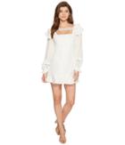 For Love And Lemons Crema Silk Linen Dress (white) Women's Dress