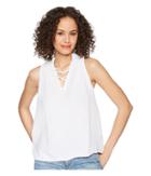 Michael Stars Double Gauze Embroidered Swing Tank (white) Women's Sleeveless