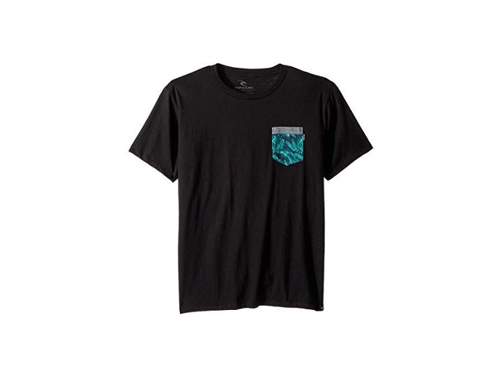 Rip Curl Kids Pocketeer Premium Pocket Tee (big Kids) (black) Boy's T Shirt