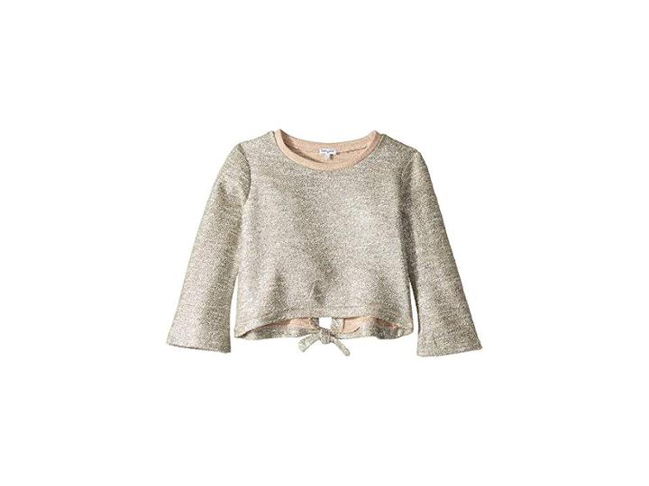 Splendid Littles Lurex French Terry Back Tie Top (big Kids) (pale Dogwood) Girl's Clothing