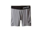 Nike Kids Pro Cool 4 Training Short (little Kid/big Kid) (dark Grey Heather/black/black) Girl's Shorts