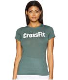 Reebok Fef Speedwick New T-shirt (chalk Green) Women's Clothing
