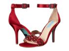 Blue By Betsey Johnson Gina (red Satin) Women's 1-2 Inch Heel Shoes