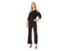 Eci Cold Shoulder Metallic Dot Knit Jumpsuit (black) Women's Jumpsuit & Rompers One Piece