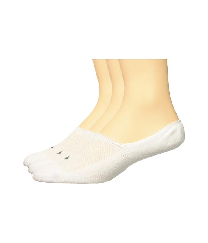 Sperry Performance Cushioned Liners 3-pack (white) Men's No Show Socks Shoes