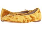 Sam Edelman Felicia (tuscan Yellow Luxe Crushed Velvet) Women's Flat Shoes