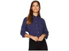 Michael Stars Rylie Rayon Boxy Button Up Shirt (passport) Women's Clothing