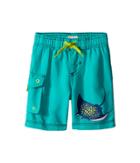 Hatley Kids Friendly Manta Rays Boardshorts (toddler/little Kids/big Kids) (green) Boy's Swimwear