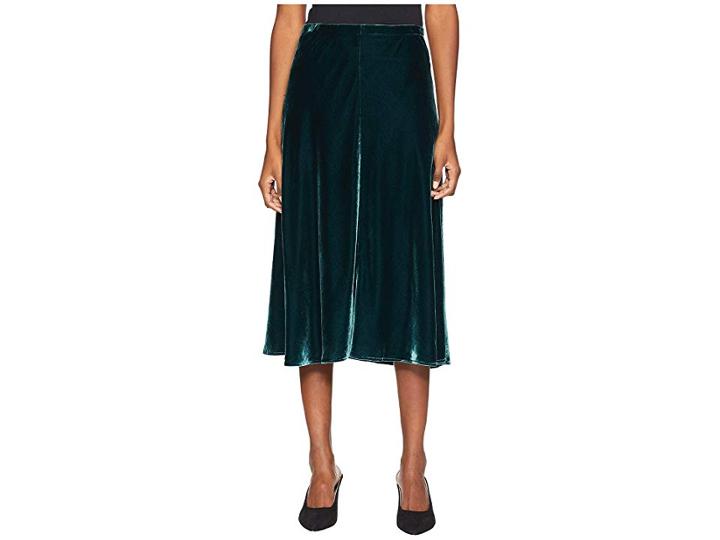 Eileen Fisher Velvet Bias Skirt (pine) Women's Skirt