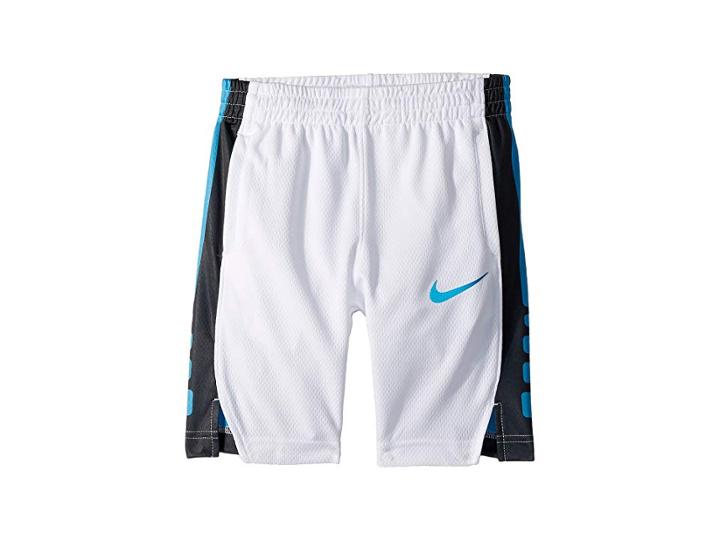 Nike Kids Elite Stripe Shorts (little Kids) (white/equator Blue) Boy's Shorts