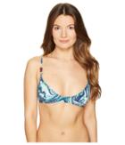 Stella Mccartney Mix And Match Marbles Scooped Triangle Top (blue Marble Print) Women's Swimwear