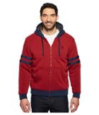 U.s. Polo Assn. Fleece Hoodie With Sherpa Lining (university Red) Men's Sweatshirt