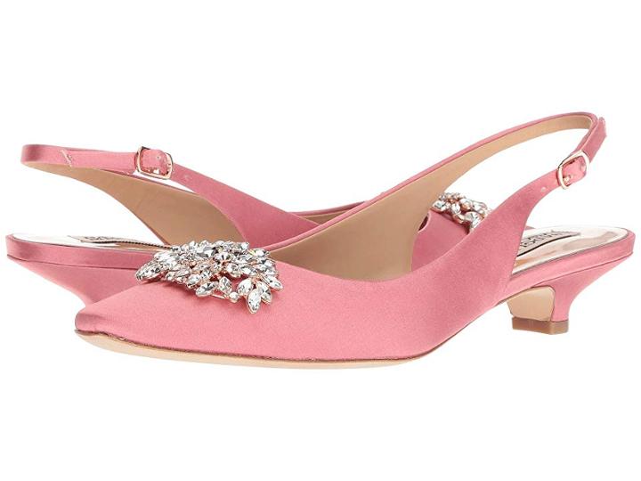 Badgley Mischka Page (rose Satin) Women's 1-2 Inch Heel Shoes