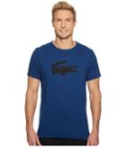 Lacoste Sport Oversize Croc Tech Jersey Tennis T-shirt (marino/black) Men's Short Sleeve Pullover