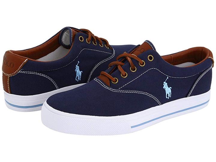 Polo Ralph Lauren Vaughn Canvas/leather (navy) Men's Lace Up Casual Shoes