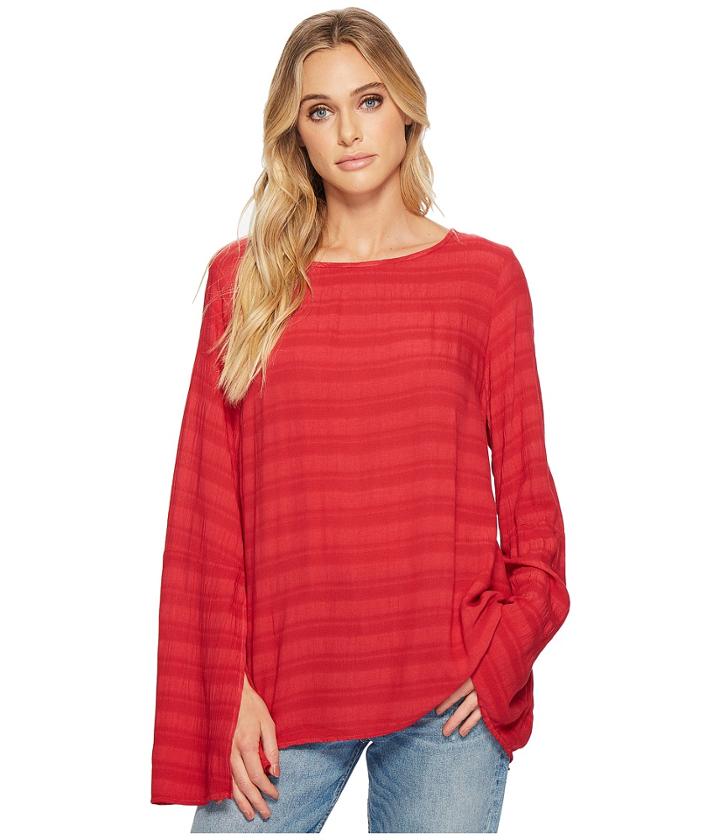 Michael Stars Plisse Tie Back Top (hacienda) Women's Clothing