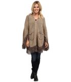 Scully Euphrates So Soft Poncho (taupe) Women's Coat
