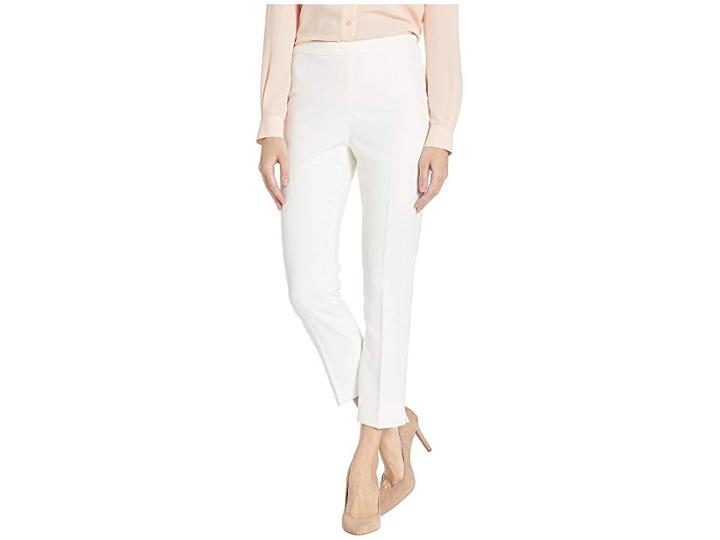 Tahari By Asl Crepe Pants (ivory White) Women's Casual Pants
