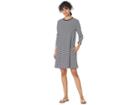 J.crew Easy Pocket Knit Dress Tate Stripe (navy/ivory) Women's Clothing