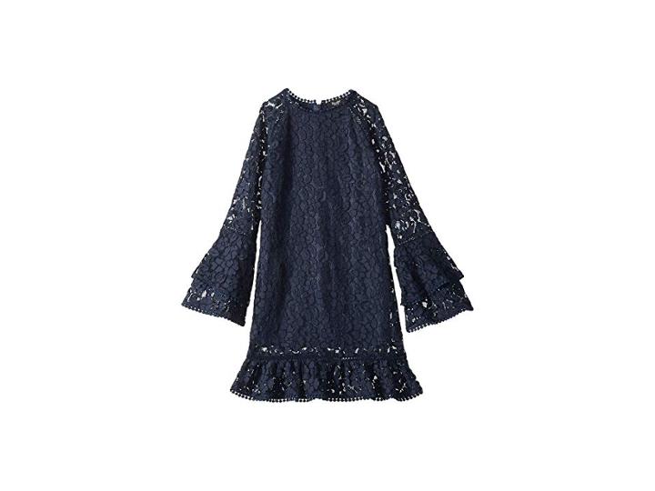 Bardot Junior Laurent Lace Dress (big Kids) (navy) Girl's Dress