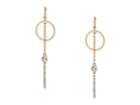 Guess Mis-matched Linear Earrings With Rings (gold/crystal) Earring