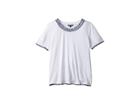 Lauren Ralph Lauren Pom Pom T-shirt (soft White/true Sapphire) Women's T Shirt