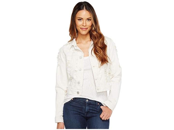 Hudson Jeans Garrison Cropped Jacket In Natural Riot (natural Riot) Women's Coat