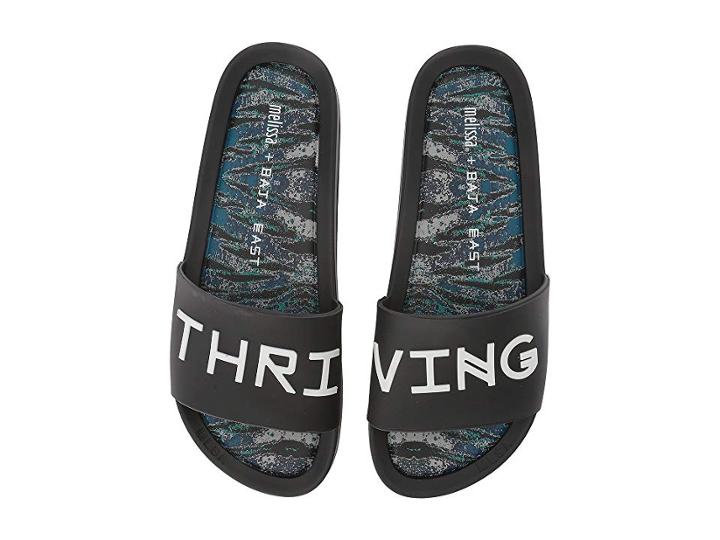 Melissa Shoes X Baja East Beach Slide (black/white) Women's Shoes