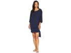 Michael Michael Kors Iconic Solids Side Tie Cover-up (new Navy) Women's Swimwear