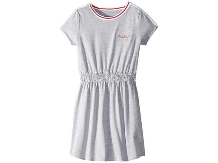 Maddie By Maddie Ziegler Knit Dress W/ Embroidered Detail (big Kids) (grey) Girl's Dress