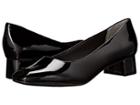 Trotters Lola (black Soft Patent Leather) Women's 1-2 Inch Heel Shoes