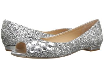 Jewel Badgley Mischka Claire By Jewel Badgley Mischka (silver Glitter) Women's Shoes