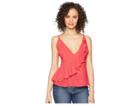 Bb Dakota Steffi Crinkle Gauze Ruffle Top (glow) Women's Clothing