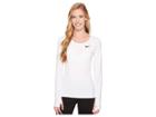 Nike Pro Mesh Long Sleeve Training Top (white/black) Women's Long Sleeve Pullover