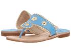 Jack Rogers Miss Hollis (little Kid/big Kid) (french Blue/gold) Women's Shoes