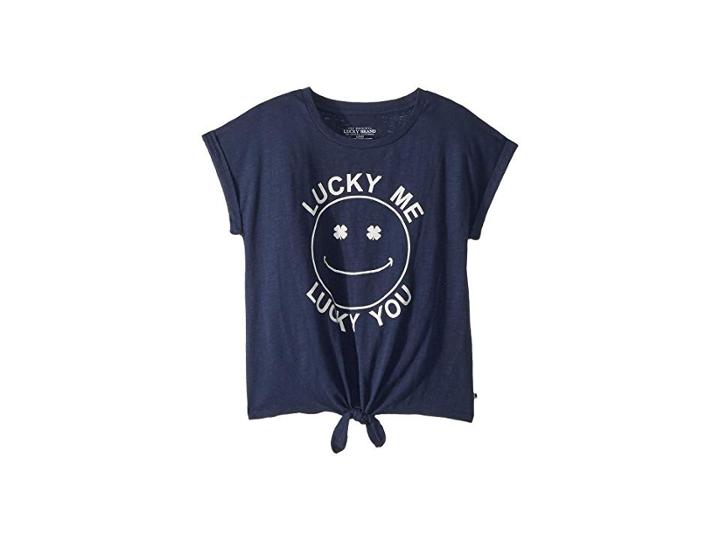 Lucky Brand Kids Diana Tee (big Kids) (black Iris) Girl's T Shirt