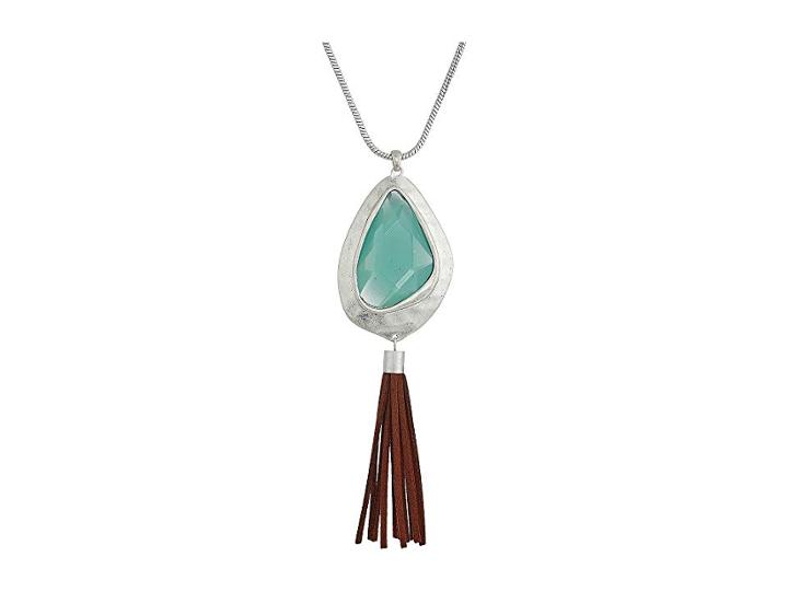The Sak Tassel Pendant Necklace 28 (aqua) Necklace