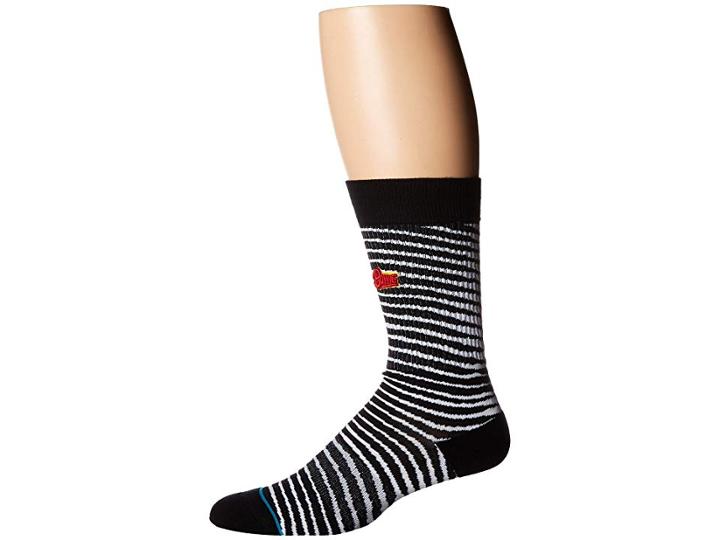 Stance Black Star (black) Men's Crew Cut Socks Shoes