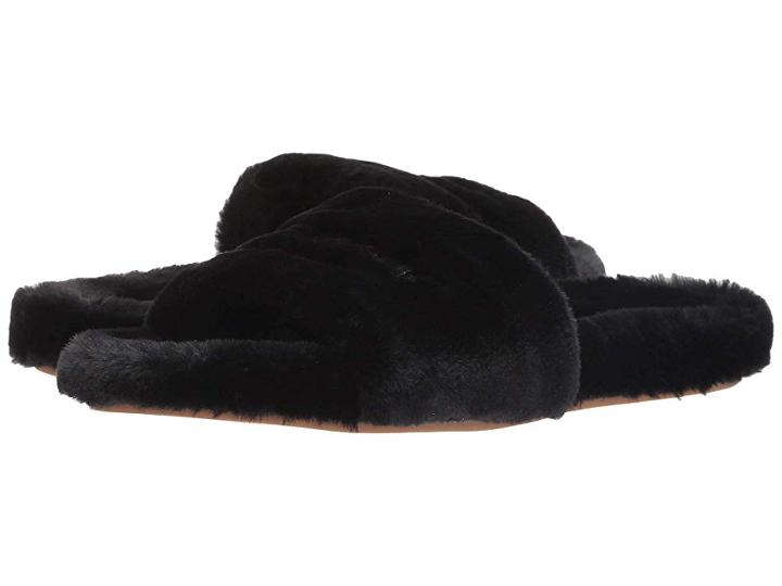 Kate Spade New York Thalia (black Faux Rabbit Fur) Women's Shoes