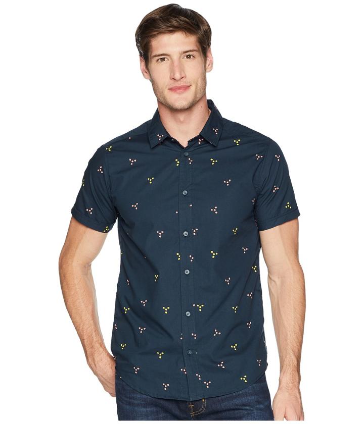 Rvca Tridot Short Sleeve (carbon) Men's Clothing